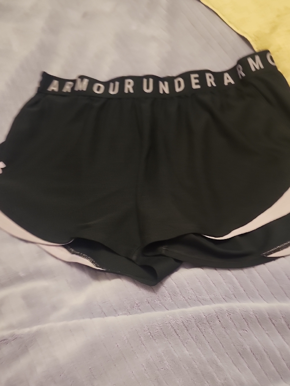 Under Armour Black Athletic Shorts with Pink Trim
